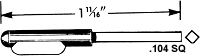 .152 X .104 Male sq, Drive Tip