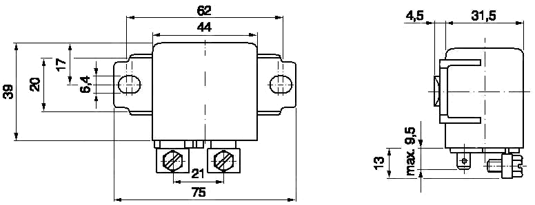 Bosch Relay 0 332 002 256 24 Volt 50 Amp Parallel & Series Diodes.